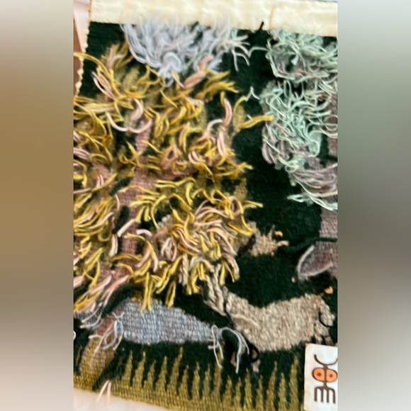 Handcrafted Tapestry with Forest Animals handmade rug wall hanging - Picture 11 of 15